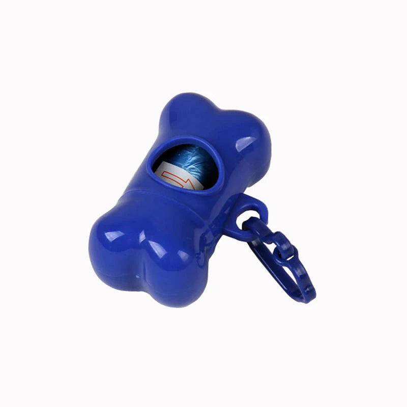 Blauer Hundekotbeutelhalter – Knochenform für unterwegs
