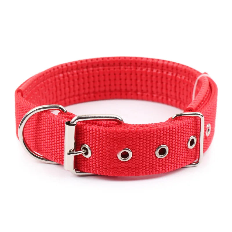 Verstellbares Halsband für Hunde in Rot