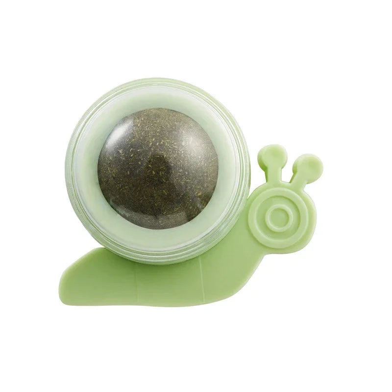 Grüne Katzenminze Ball in Schneckenform – lustiges Design für Katzen