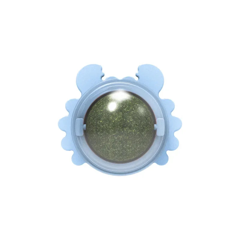 Blauer Katzenminze Ball in Krabbenform – lustiges Design für Katzen