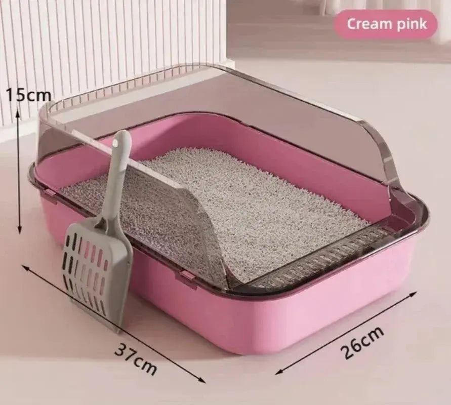 pinke katzentoilette mit rand