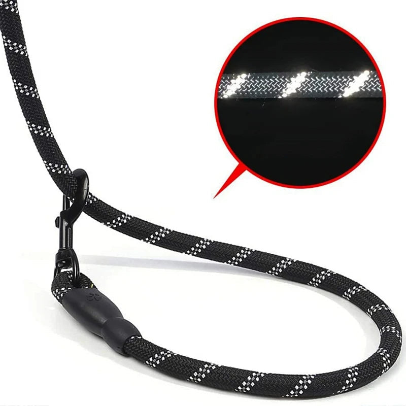 Nylon-Hundeleine mit reflektierendem Streifen