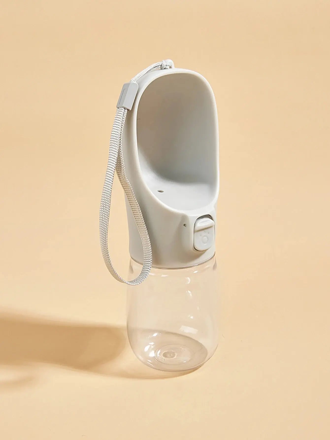 tragbare Hundewasserflasche BPA-frei in grau