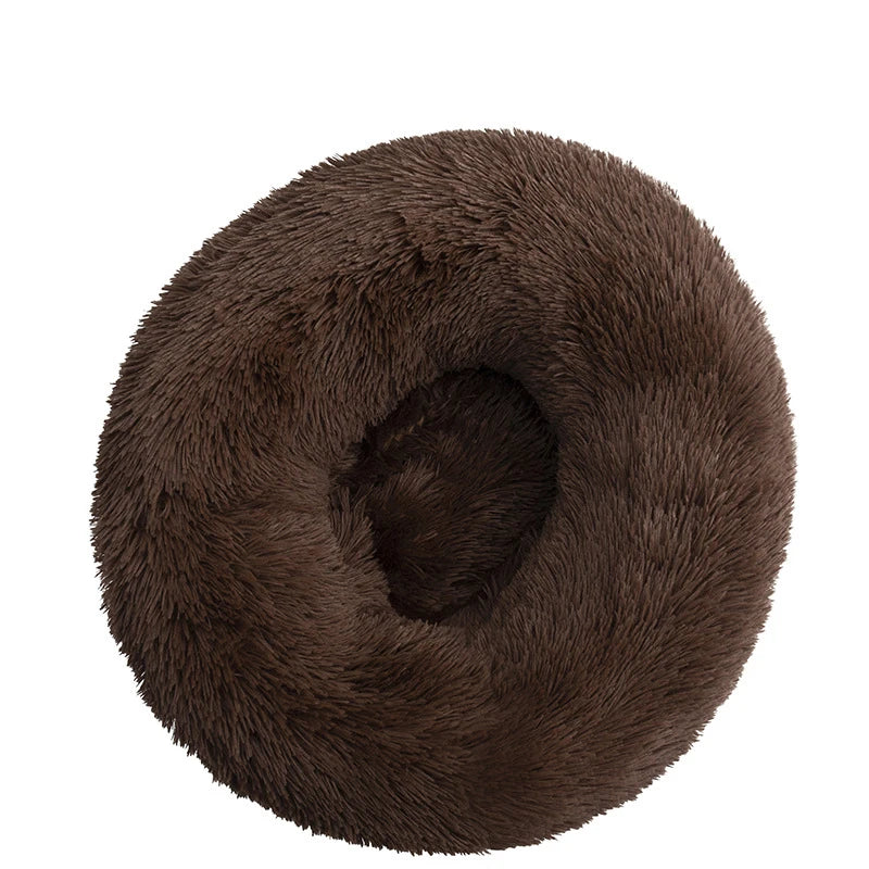 Rutschfestes Katzenbett in Dunkel Braun