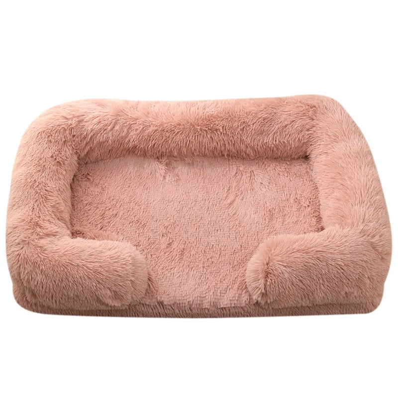 Plüschiges Hundekissen für kleine und große Hunde in Rosa