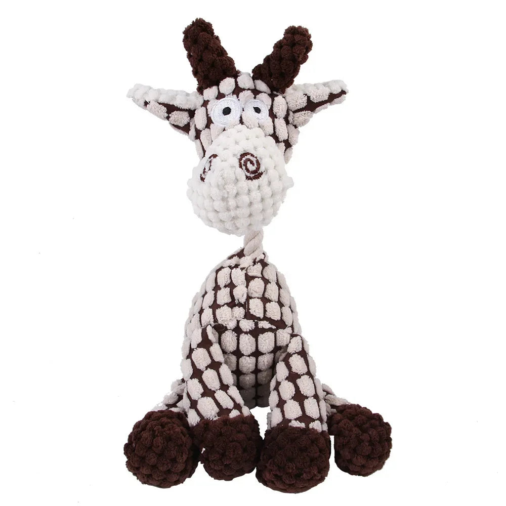 Plüsch-Hundespielzeug Tierform – Giraffe, weich & robust