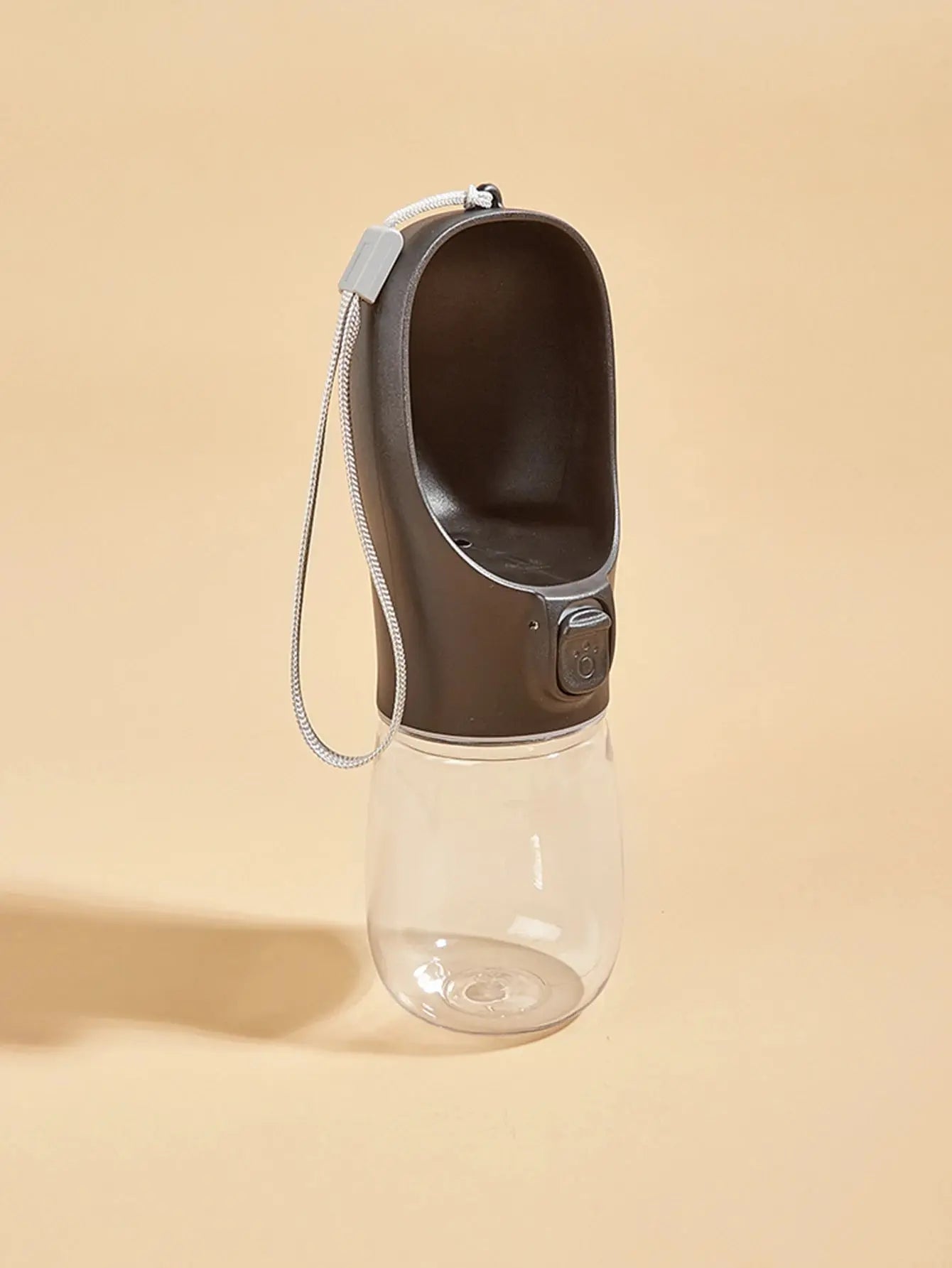 tragbare Hundewasserflasche BPA-frei in schwarz