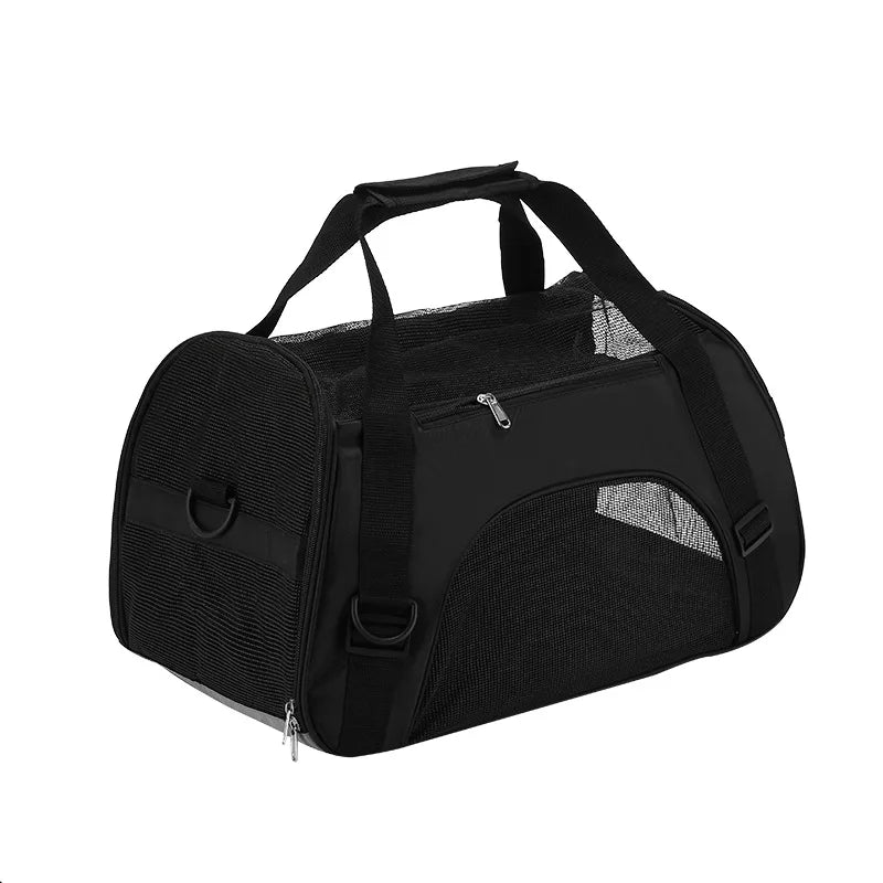 Faltbare Haustiertasche in Schwarz