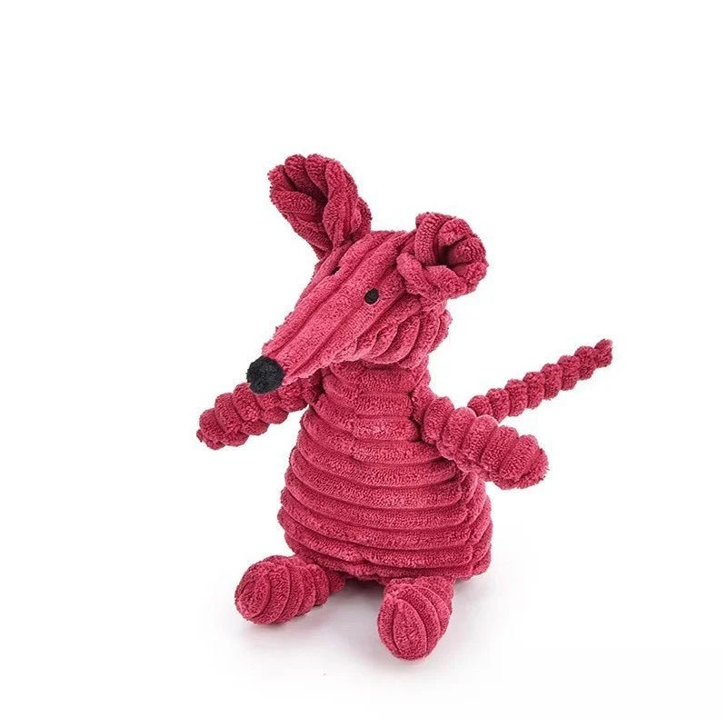 Plüsch-Hundespielzeug Tierform – Maus, weich & robust
