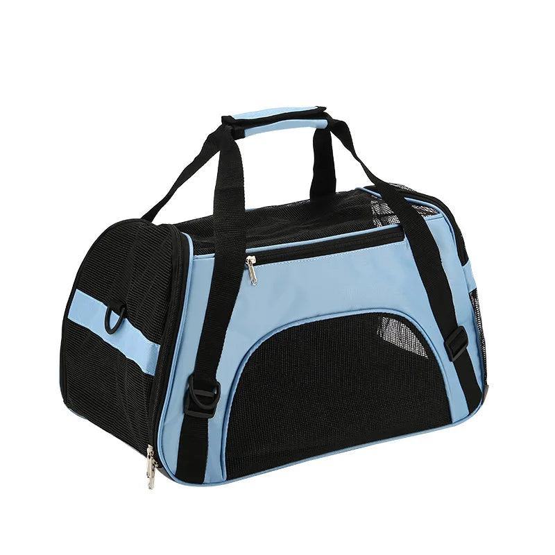 Faltbare Haustiertasche in Blau