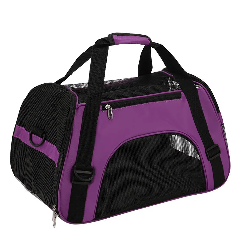 Faltbare Haustiertasche in Lila