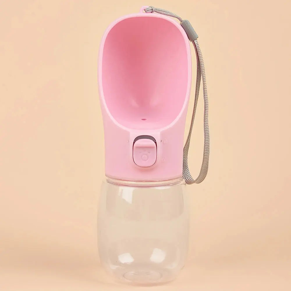 tragbare Hundewasserflasche BPA-frei in pink