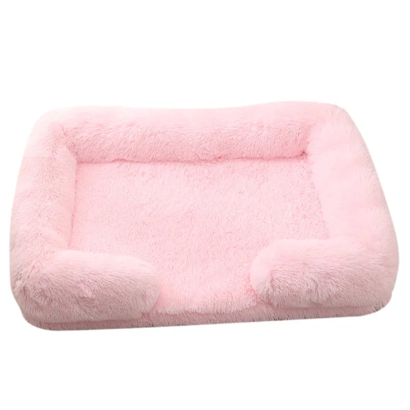 Plüschiges Hundekissen für kleine und große Hunde in Pink