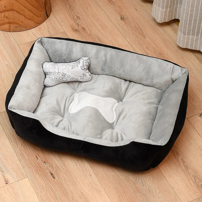 Katzenbett in Grau mit samtiger Oberfläche