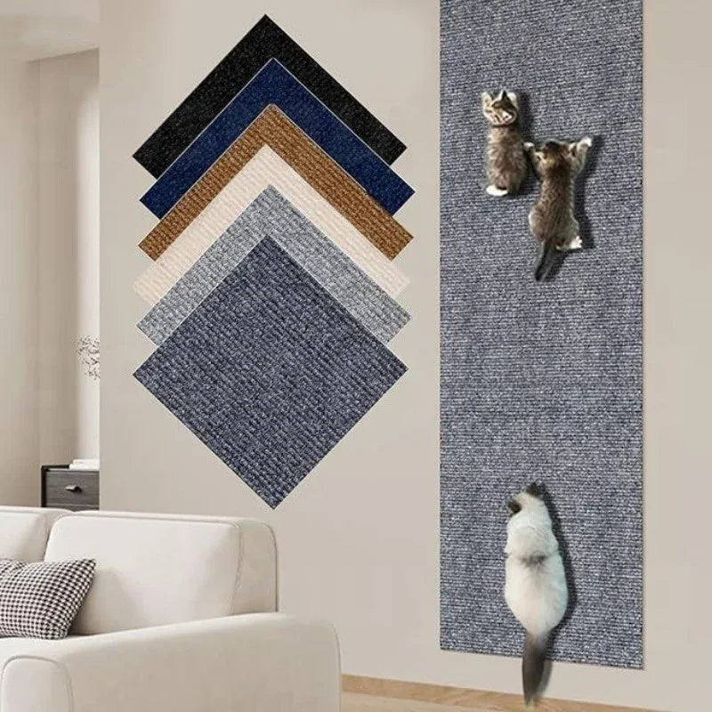 Katze benutzt Kratzschutzmatte
