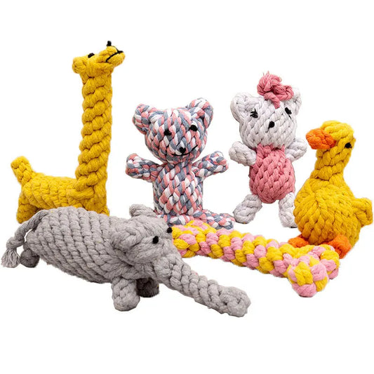 Seil-Plüschhundespielzeug in Tierform