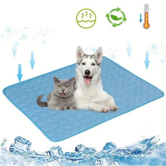 blaue selbstkühlende Haustiermatte für Hunde und katzen