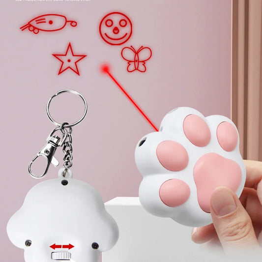 interaktiver LED-Laserpointer in Pfotenform