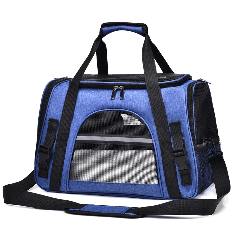 Katzentransporttasche in blau