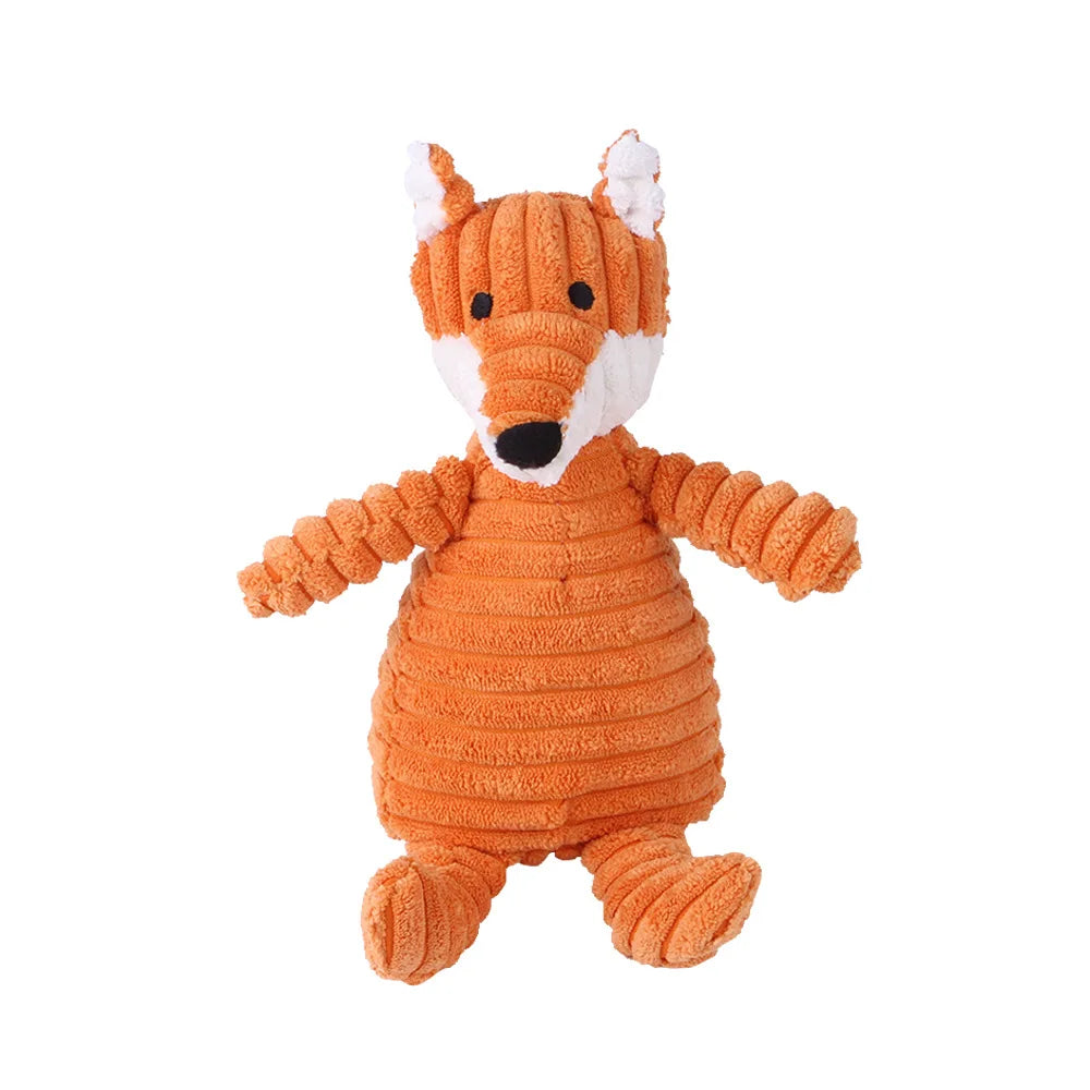 Plüsch-Hundespielzeug Tierform – Fuchs, weich & robust