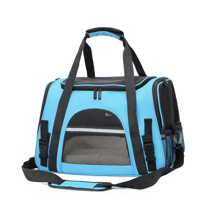 Katzentransporttasche in hell blau