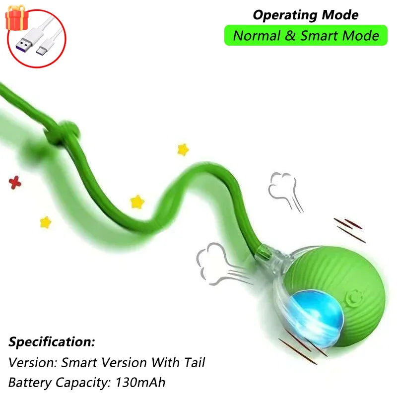 Interaktives Spielzeug Ball mit USB-Ladekabel in Grün